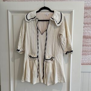 TCEC Cream Dress with Black Trim